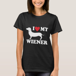 T-shirt J'Aime Mon Wiener Dachshund