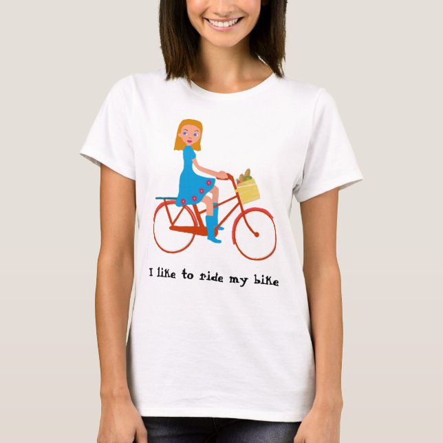 T-shirt J'aime monter mon vélo (Devant)