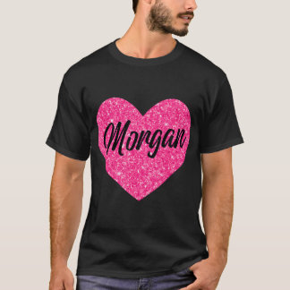 T-shirt J'aime Morgan mignon Morgan Coeur rose pour Valent