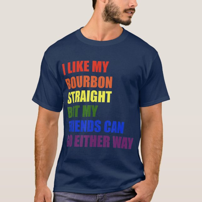 T-shirt J'aime My Bourbon Stright pour Gay and LGBT (Devant)