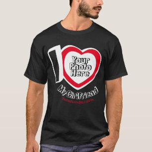 T-shirt J'aime My Girlfriend with Photo Weds Anniversaire