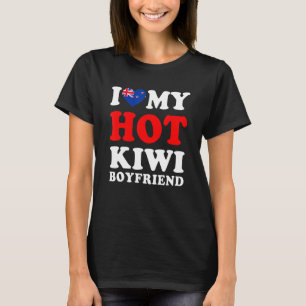 T-shirt J'aime My Hot Kiwi Boyfriend Funny Girfriend
