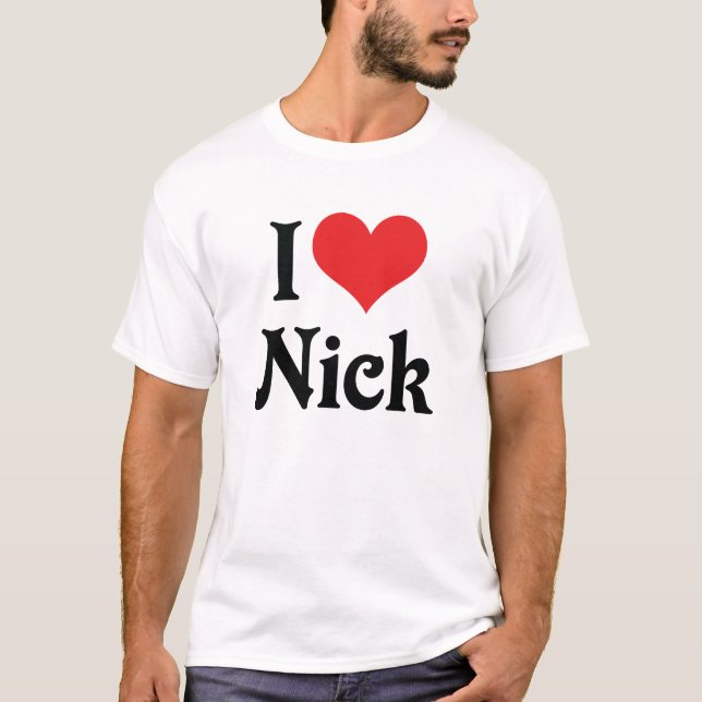 T-shirt J'aime Nick (Devant)