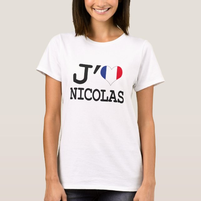 T-shirt J'aime Nicolas (Devant)
