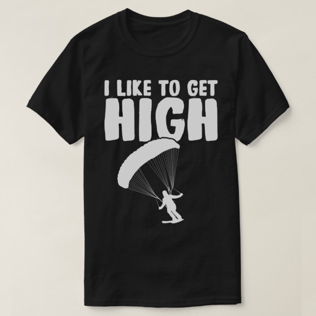 T-shirt J'Aime Obtenir Haute Parachute Skydiving Skydiver  (Design devant)