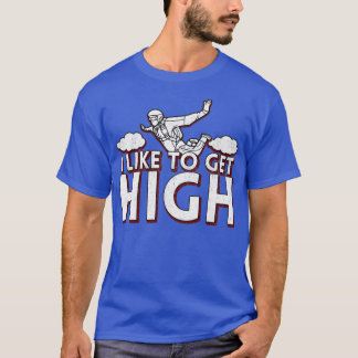 T-shirt J'Aime Obtenir Le Parachutage En Plein Air 1
