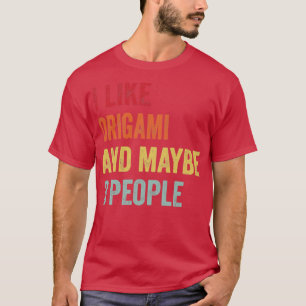 T-shirt J'Aime Origami Peut-Être 3 Personnes Origami Amate