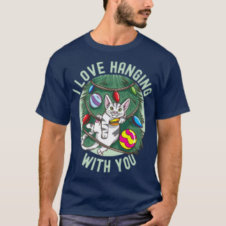 T-shirt J'Aime Panser Avec Vous Drôle Feu Chat Lumières De