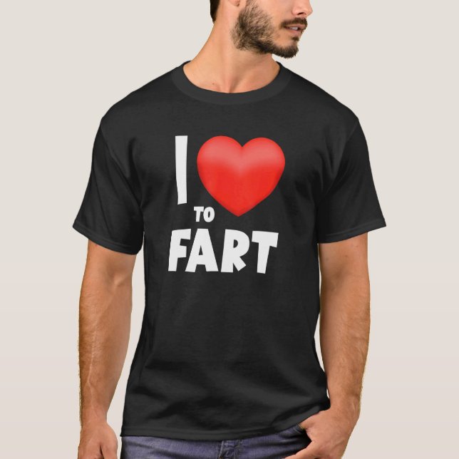 T-shirt J'Aime Pâter Fête des pères Don I Coeur Farting (Devant)