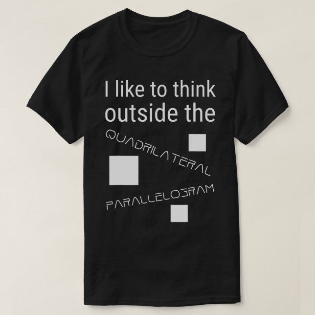 T-shirt J'Aime Penser Hors Quadrilatéral Parallelogra (Design devant)