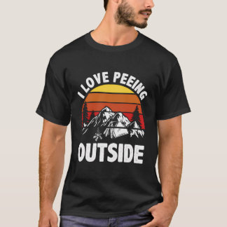 T-shirt J'Aime Pisser À L'Extérieur De Camping Drôle