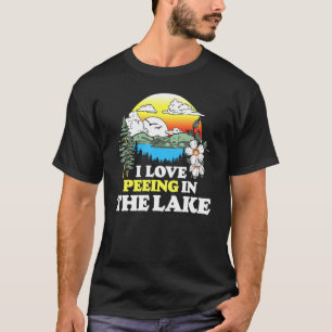 T-shirt J'Aime Pisser Dans Le Lac Été Vacances Natation