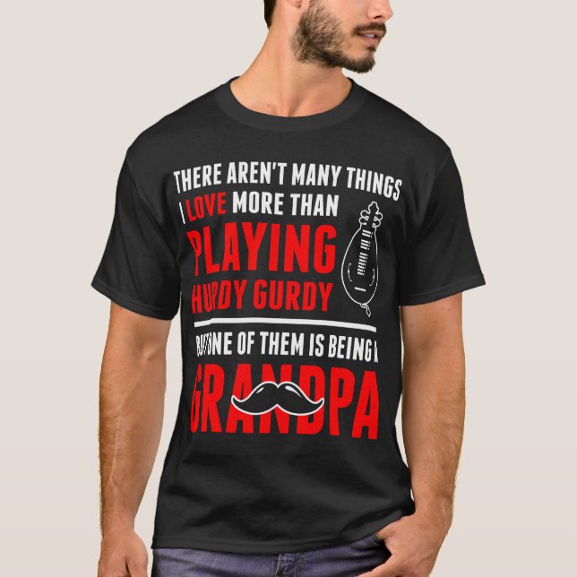 T-shirt J'aime plus que jouant le grand-papa de Hurdy (Devant)