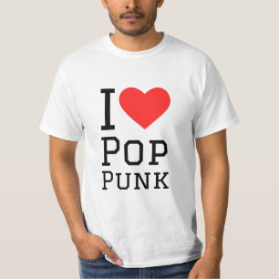 T-shirt J'aime pop punk carré sticker