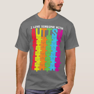 T-shirt J'aime quelqu'un avec l'autisme