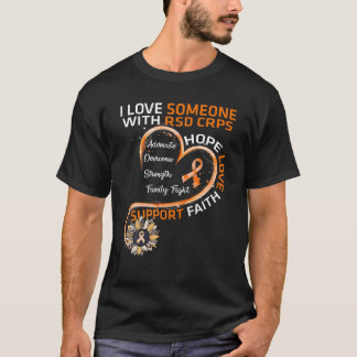 T-shirt J'aime quelqu'un avec le support de sensibilisatio