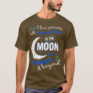 T-shirt J'Aime Quelqu'Un Avec Pseudotumor Cerebri Vert Ble