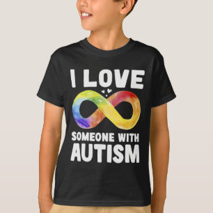 T-shirt J'Aime Quelqu'Un Avec Sensibilisation sur l'autism