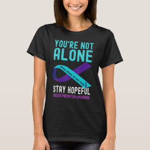 T-shirt J'Aime Quelqu'Un Turquoise Purple Suicide Préventi