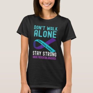 T-shirt J'Aime Quelqu'Un Turquoise-Violet Prévention Du Su
