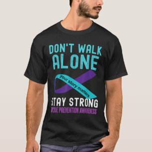 T-shirt J'Aime Quelqu'Un Turquoise-violet Prévention Du Su