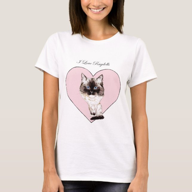 T-shirt J'aime Ragdolls (Devant)