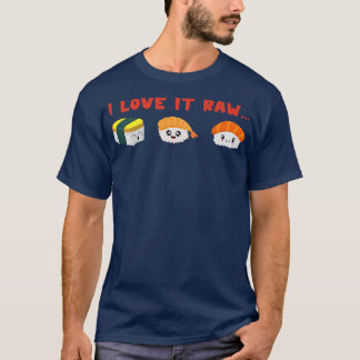 T-shirt J'Aime Raw Japanese Food Nigiri Sashimi Lover P