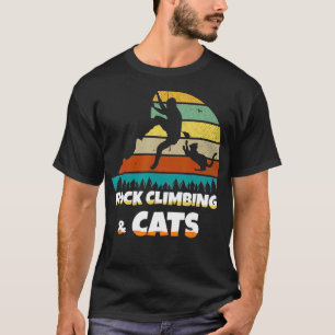 T-shirt J'aime Rock Escalade Chats Mountain Climber Chat