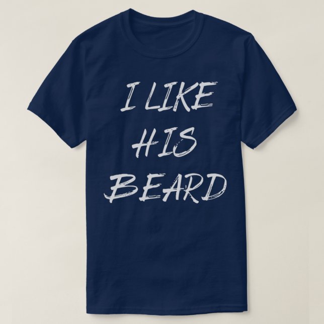T-shirt j'aime sa barbe drôle (Design devant)