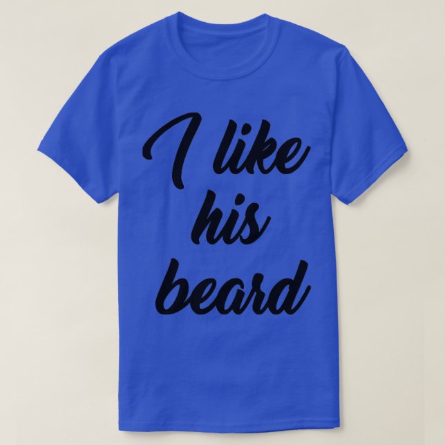 T-shirt J'Aime Sa Barbe Noir Pour les femmes et les hommes (Design devant)