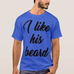 T-shirt J'Aime Sa Barbe Noir Pour les femmes et les hommes