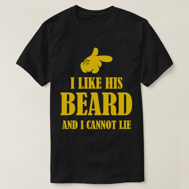 T-shirt J'aime sa barbe petite amie femme de la barbe clas (Design devant)