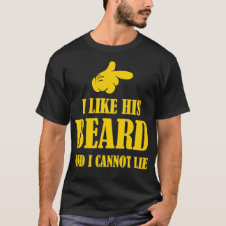 T-shirt J'aime sa barbe petite amie femme de la barbe clas