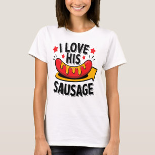T-shirt J'Aime Sa Saucisse Drôle Tee