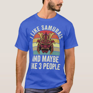 T-shirt J'Aime Samurais Et Peut-Être 3 Personnes Japonais 