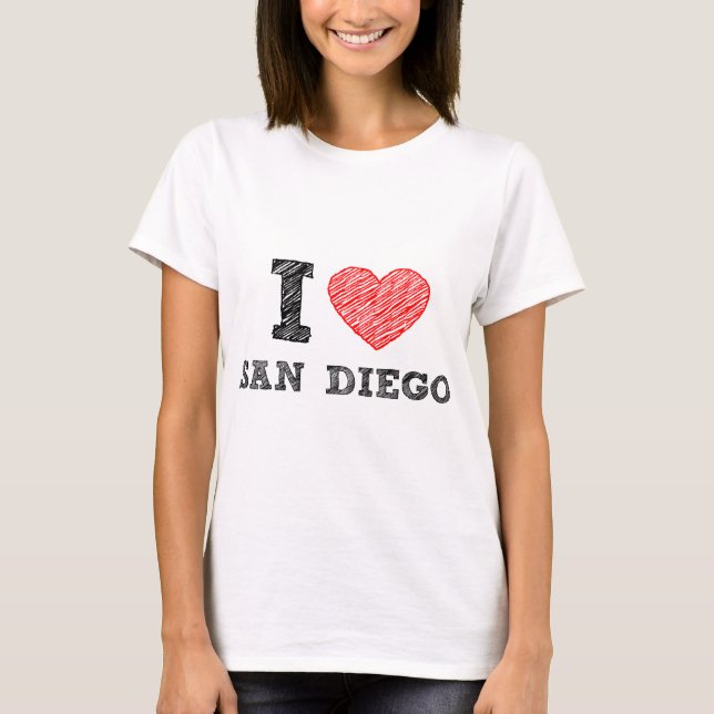 T-shirt J'aime San Diego (Devant)