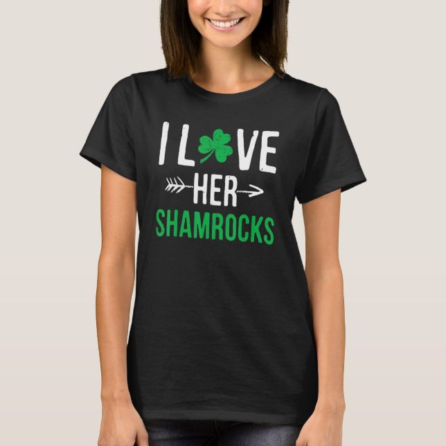 T-shirt J'aime ses Shamrocks St Patrick's Day Couples (Devant)