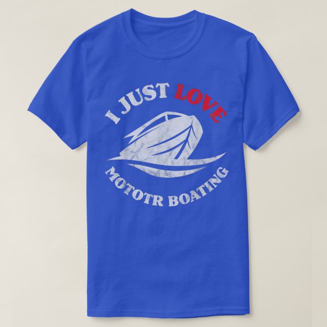 T-shirt J'Aime Seulement Moto Bateau Funny Bateau Motorboa (Design devant)
