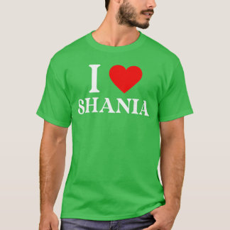 T-shirt J'aime Shania Cœur Prénom Shania cadeau