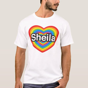 T-shirt J'aime Sheila. Je t'aime Sheila. Coeur