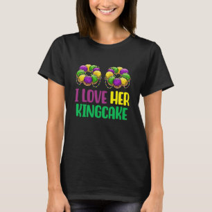 T-shirt J'aime son roi gâteau Mardi Gras couple assorti ga