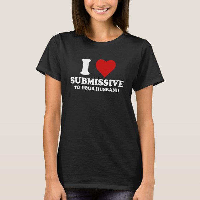 T-shirt J'Aime Soumettre À Votre Mari Costume Hommes Femme (Devant)