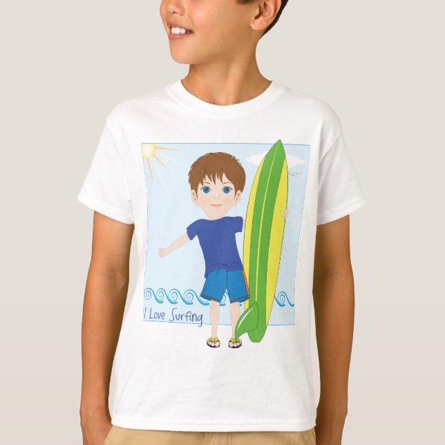 T-shirt J'aime surfer (Devant)