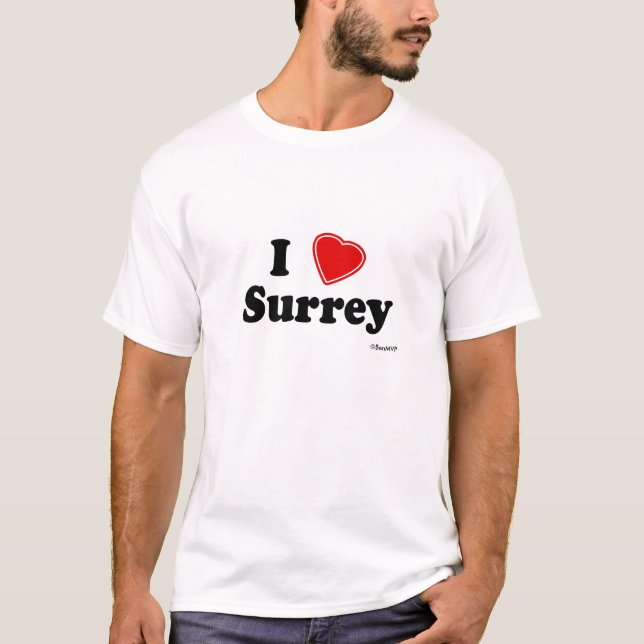 T-shirt J'aime Surrey (Devant)