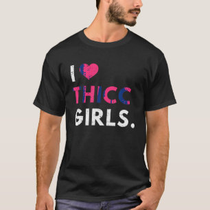 T-shirt J'aime Thicc Girls I Heart Thicc Girls Funny Men s