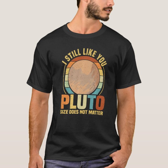 T-shirt J'Aime Toujours Vous Pluton Style Rétro Space Scie (Devant)