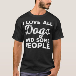 T-shirt J'Aime Tous Les Chiens Drôle Introvert Doggy Lover