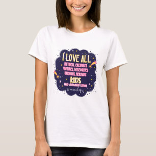T-shirt J'Aime Toutes Les Créatures Mythiques, Vampires, W