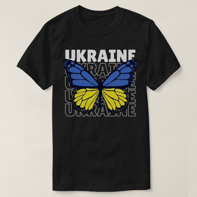 T-shirt J'aime Ukraine Ukraine drapeau ukrainien Fierté (Design devant)