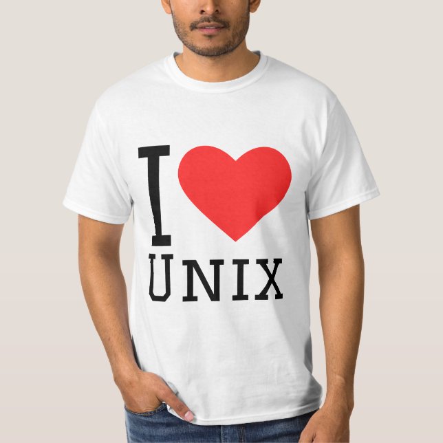 T-shirt J'aime Unix  (Devant)